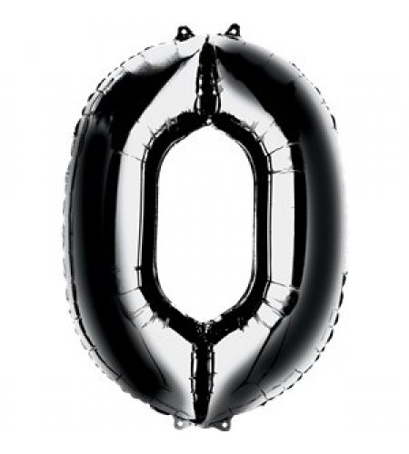 BALÃO PRETO NUMERO 0